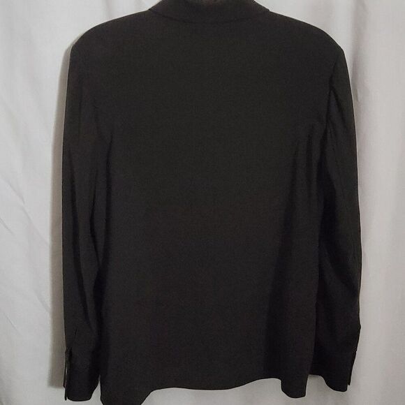 Vintage Dalia Sport Y2K sz 14 Brown Blazer Jacket Snap closure versatile lined - Picture 7 of 8